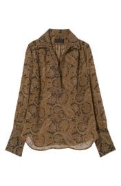 Nili Lotan Colleen Silk Popover Blouse at Nordstrom