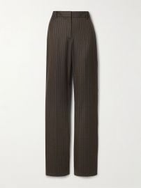 Nili Lotan Corette pinstriped wool twill flared pants at Net a Porter