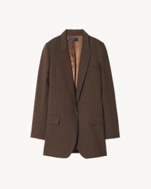 Nili Lotan Diane Blazer In Brown Stripe at Nili Lotan