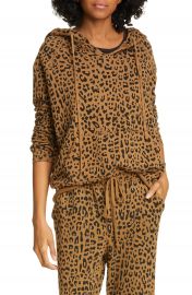 Nili Lotan Janie Leopard Print Hoodie   Nordstrom at Nordstrom