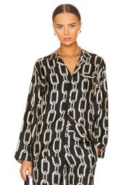 Nili Lotan Juste Silk Pajama Shirt at Revolve