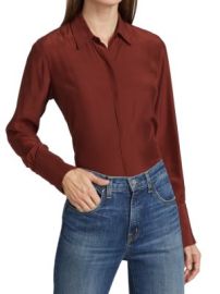 Nili Lotan Lleida Silk Button-Front Shirt on SALE at Saks Off 5th