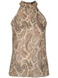 Nili Lotan Paisley Print Halterneck Top - Farfetch at Farfetch