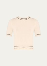 Nili Lotan Shilo Ribbed Cashmere Sweater with Tipping at Bergdorf Goodman