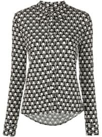 Nili Lotan geoemtric-pattern Print Shirt - at Farfetch