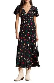 Nime Floral Mulberry Silk Crepe Midi Dress at Nordstrom