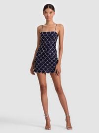 Nina Embellished Mini Dress In Midnight Blueblack Alice Olivia at Alice + Olivia