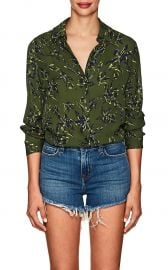 Nina Floral Silk Blouse at Barneys