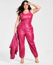 Nina Parker Plus Size Pleather Cargo-Pocket Utility Pants Created for Macys Reviews - Pants Capris - Plus Sizes - Macys at Macys