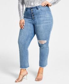 Nina Parker Trendy Plus Size Boyfriend Jeans Created for Macys  Reviews - Jeans - Plus Sizes - Macys at Macys