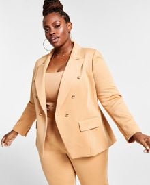 Nina Parker Trendy Plus Size Double-Breasted Blazer Created for Macys  Reviews - Jackets  Blazers - Plus Sizes - Macys at Macys