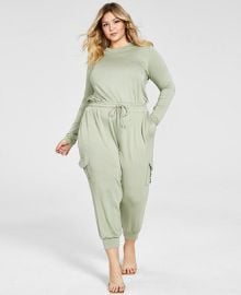 Nina Parker Trendy Plus Size French Terry Jumpsuit Created for Macys  Reviews - Pants  Capris - Plus Sizes - Macys at Macys