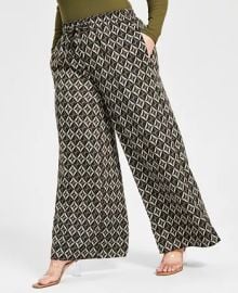 Nina Parker Trendy Plus Size Geo-Print Wide-Leg Pants  Reviews - Pants  Capris - Plus Sizes - Macys at Macys