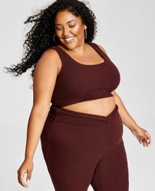 Nina Parker Trendy Plus Size Hacci Ribbed Bralette Created for Macys  Reviews - Tops - Plus Sizes - Macys at Macys