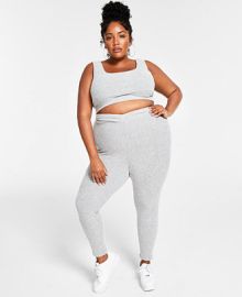 Nina Parker Trendy Plus Size Hacci Ribbed Leggings Created for Macys  Reviews - Pants  Capris - Plus Sizes - Macys at Macys