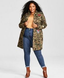 Nina Parker Trendy Plus Size Patched Camo-Print Jacket Created for Macys  Reviews - Jackets  Blazers - Plus Sizes - Macys at Macys