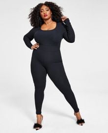 Nina Parker Trendy Plus Size Ribbed Jumpsuit Created for Macys  Reviews - Pants  Capris - Plus Sizes - Macys at Macys