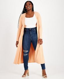 Nina Parker Trendy Plus Size Ribbed Knit Duster Created for Macys  Reviews - Tops - Plus Sizes - Macys at Macys