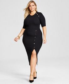 Nina Parker Trendy Plus Size Ribbed Midi Dress Created for Macys  Reviews - Dresses - Plus Sizes - Macys at Macys