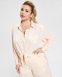 Nina Parker Trendy Plus Size Satin-Trim Blouse Created for Macys  Reviews - Tops - Plus Sizes - Macys at Macys