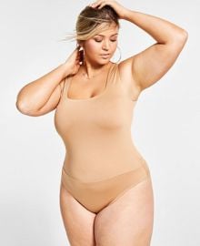 Nina Parker Trendy Plus Size Scoop-Neck Tank Bodysuit Created for Macys    Reviews - Tops - Plus Sizes - Macys at Macys