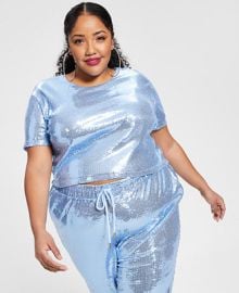 Nina Parker Trendy Plus Size Sequin T-Shirt Created for Macys  Reviews - Tops - Plus Sizes - Macys at Macys