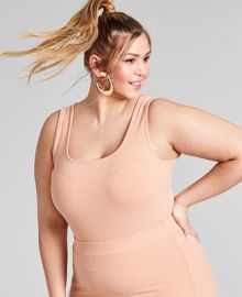 Nina Parker Trendy Plus Size Sleeveless Ribbed Knit Bodysuit Created for Macys  Reviews - Tops - Plus Sizes - Macys at Macys