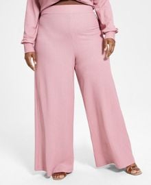 Nina Parker Trendy Plus Size Textured Knit Wide-Leg Pants Created for Macys  Reviews - Pants  Capris - Plus Sizes - Macys at Macys