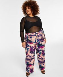 Nina Parker Trendy Plus Size Wide-Leg Utility Cargo Pants - Macys at Macys