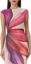 Nina Print Cap Sleeve Mesh Top at Nordstrom