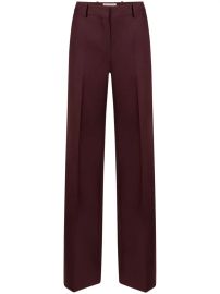 Nina Ricci Wide leg high waist wool pants at Farfetch