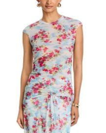Nina Sheer Mesh Cap Sleeve Top at Bloomingdales