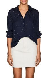 Nina Star-Print Silk Blouse at Barneys