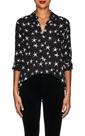 Nina Star-Print Silk Blouse at Barneys