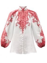 Nina stand-collar floral-print voile blouse at Matches