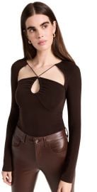 Ninety Percent Cora Stretch Keyhole Tie Top at Shopbop