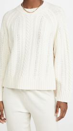 Ninety Percent Merino Raglan Cable Crew Sweater at Shopbop