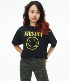 Nirvana Cropped Graphic Tee at Aeropostale