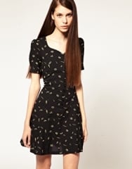 Nishe  Nishe Embroidered Musical Note Sweetheart Dress at Asos