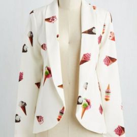 Nishe Jackets amp Coats Modcloth Nishe White Ice Cream Light Jacket Blazer Us 8 Poshmark at Poshmark