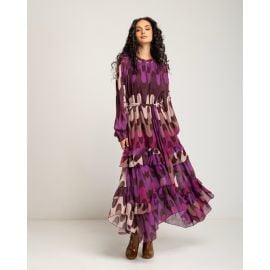 Niza Ornamental Long Dress at Wolf & Badger