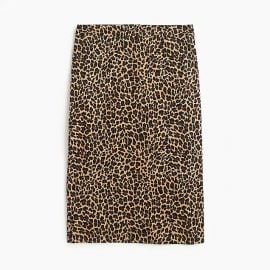 No. 2 Pencil® skirt in leopard bi-stretch cotton at J. Crew