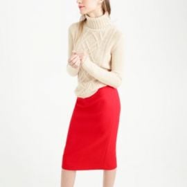 No 2 pencil skirt in double-serge wool at J. Crew