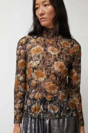 No 6 Rosa Turtleneck - Gold Roses Garmentory at Garmentory