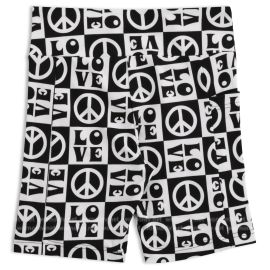 No Boundaries Love Peace Biker Shorts at Amazon