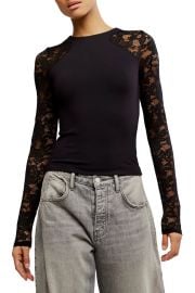 No Excuses Lace Sleeve Top at Nordstrom Rack
