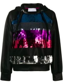 No Ka  Oi Sequinned Stripes Hoodie - Farfetch at Farfetch