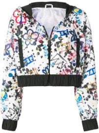 No Ka  x27  Oi print cropped jacket at Farfetch