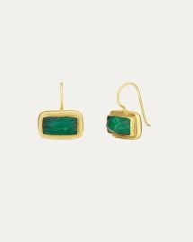 Noa Emerald Drop Earrings Sustainable Jewellery by at Ottoman Hands