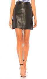 Nobody Denim Cleanline Leather Skirt in Black Leather from Revolve com at Revolve